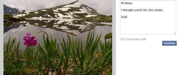 Facebook permet d'envoyer des photos comme de vraies cartes postales