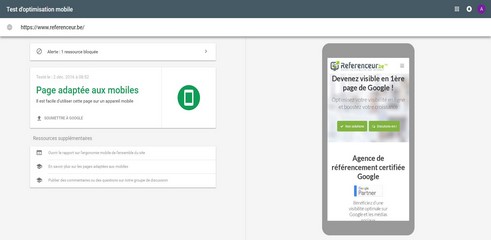 Soumettez vos pages mobile-friendly à indexation via l'outil de test