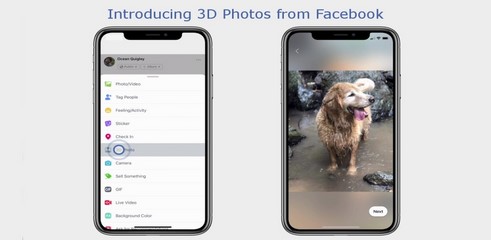 Facebook lance les photos trois dimensions